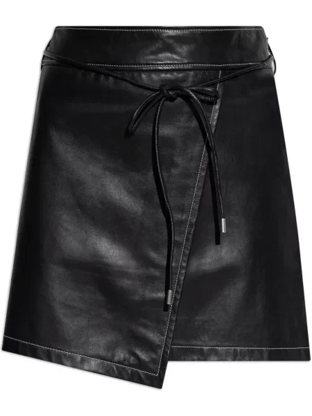 Fustă din piele Ps Paul Smith negru