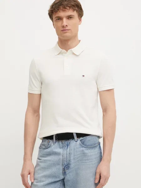 Tricou polo Tommy Hilfiger bej