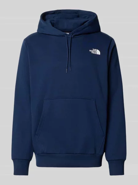 The North Face bluza Simple Dome z kapturem z nadrukiem granatowy