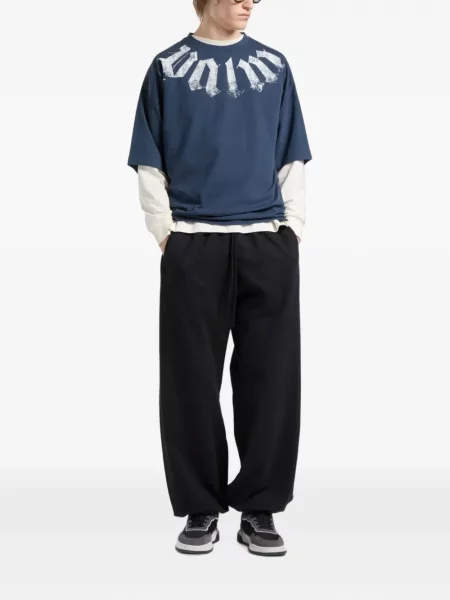Tricou Palm Angels cu imagine albastru