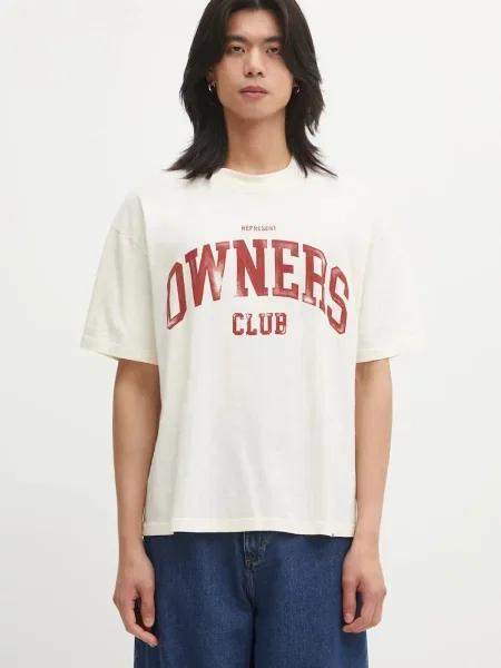 Represent tricou din Owners cu imprimeu bej
