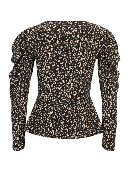 Dorothy Perkins Petite Tricou negru / bej deschis