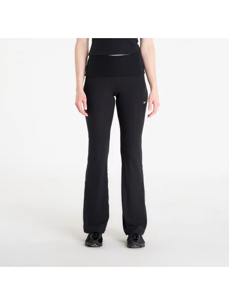 Pantaloni Nike Sportswear Chill Knit Mid-Rise Tight Ribbed Pants Black/ Sail M negru