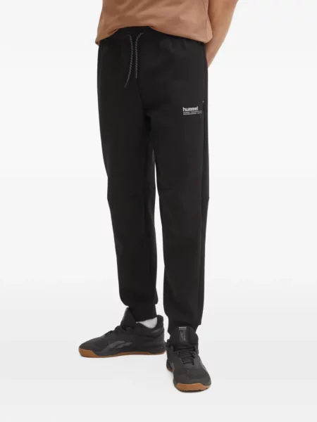 Pantaloni Hummel cu imagine alergare cu cordon negru