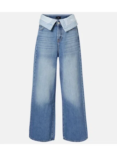 Blugi 7 For All Mankind cu picior lat albastru