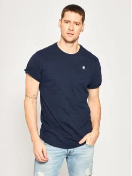 G-Star RAW Tričko Lash tmavomodrá / biela
