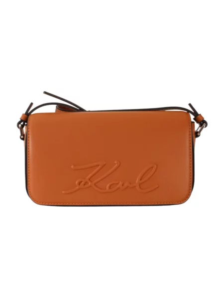 Torebka Karl Lagerfeld skórzana brązowa