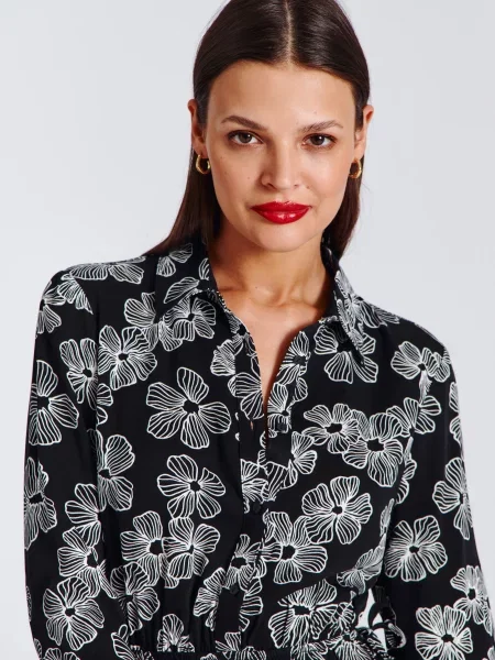 Міді сукня з леопардовим принтом різнобарвний