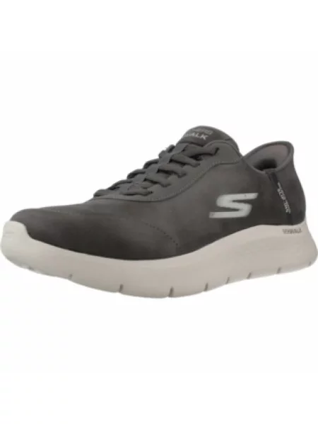 Sneakersy Skechers skórzane szare