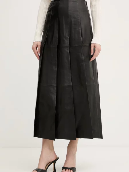 Max&Co. fustă de piele MCLTEQUILA negru