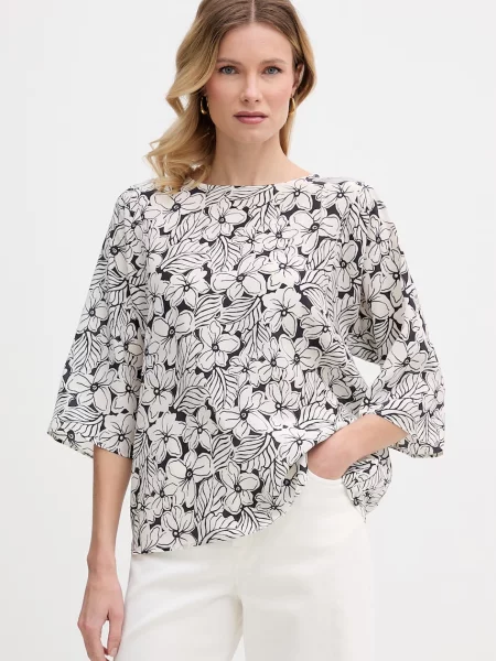 Weekend Max Mara bluzka jedwabna GINNICO biała