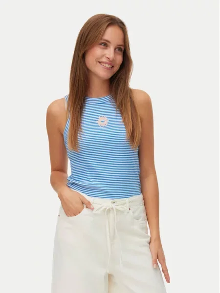 VERO MODA Top bež / azur / bela modra