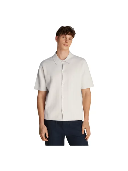Koszula Calvin Klein żakardowa szara