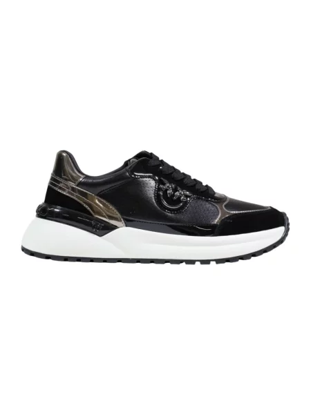 Sneakersy Pinko skórzane czarne