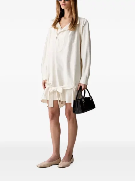 Cu centură rochie mini Kenzo alb