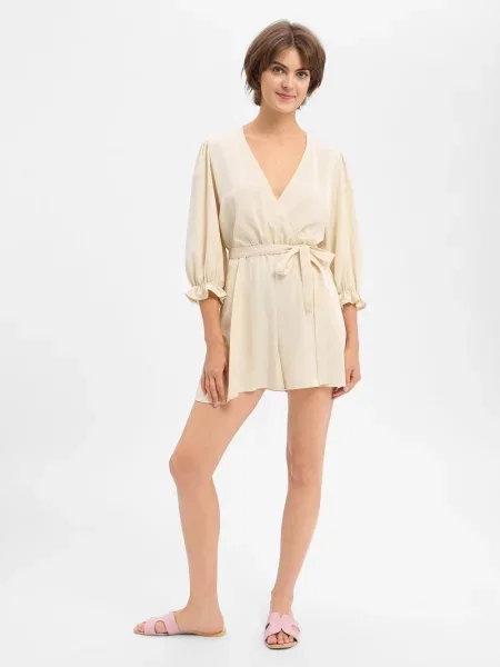 EDITED Kombinezon Kallie Kobiety Lyocell jednolity 36 beżowy