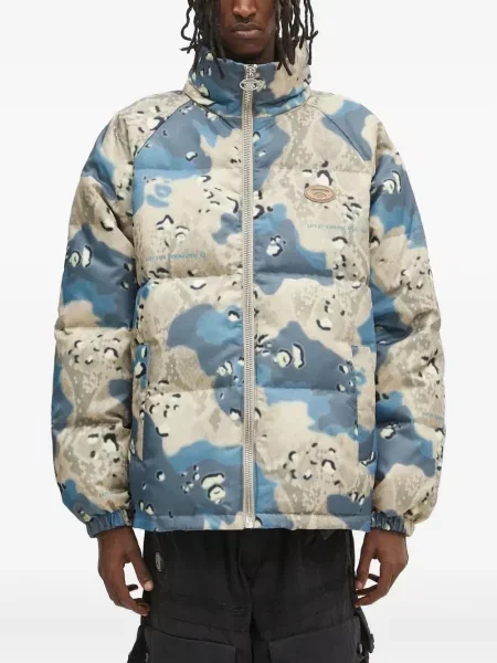 Geacă cu puf Aape By A Bathing Ape cu glugă albastru