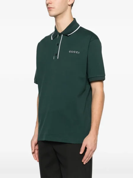 Polo Gucci cu broderie verde