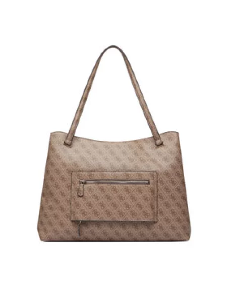 GUESS Shopper táska YVONNE / cappuccinobarna barna