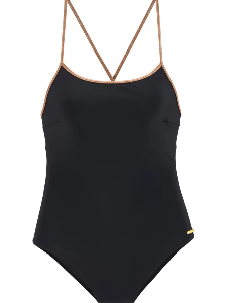 BRUNO BANANI Costum de baie întreg auriu negru