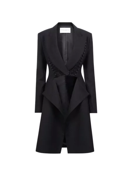 Palton Nina Ricci din jacard negru