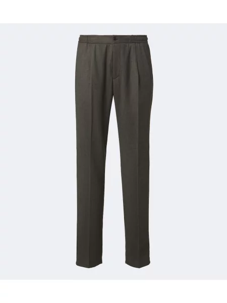 Pantaloni Rubinacci de lână verde