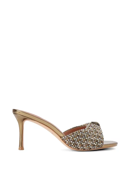 Papuci tip mules Kurt Geiger London cu model pepito din țesătură twill