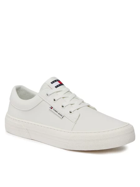 Pánske tenisky Tommy Jeans Tjm Vulc. Skate Derby TCR ecru biela