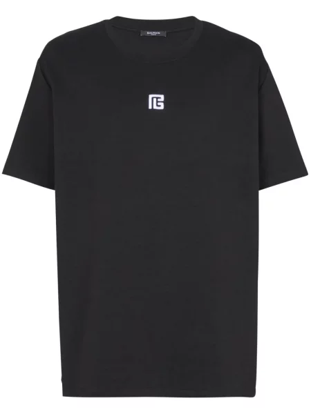Tricou Balmain cu broderie negru