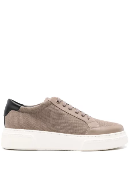 Sneakerși Giorgio Armani cu șireturi din dantelă