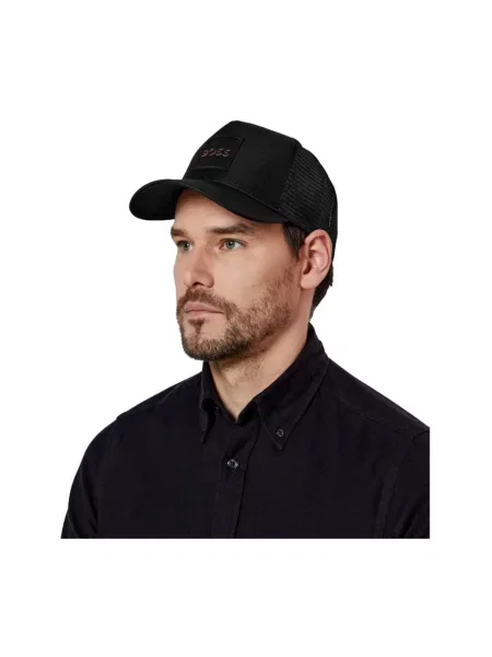Czapka z daszkiem i naszywką z logo model ‘Elliot’ Boss Orange czarna