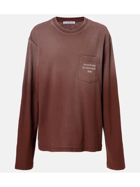 Top Acne Studios z dżerseju brązowy