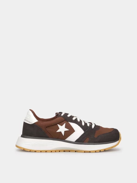 Кожаные кроссовки Converse бордовые