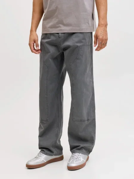 JACK & JONES Hlače JPSTALEX grafit siva