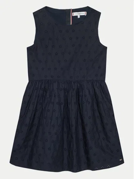 Tommy Hilfiger Letní šaty Anglaise D Tmavomodrá modré