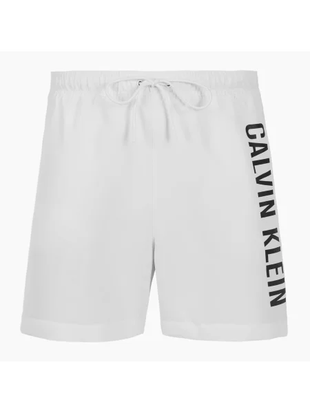 Bărbați Calvin Klein Intense Power Medium Drawstring pvh clasic pantaloni scurți de înot alb