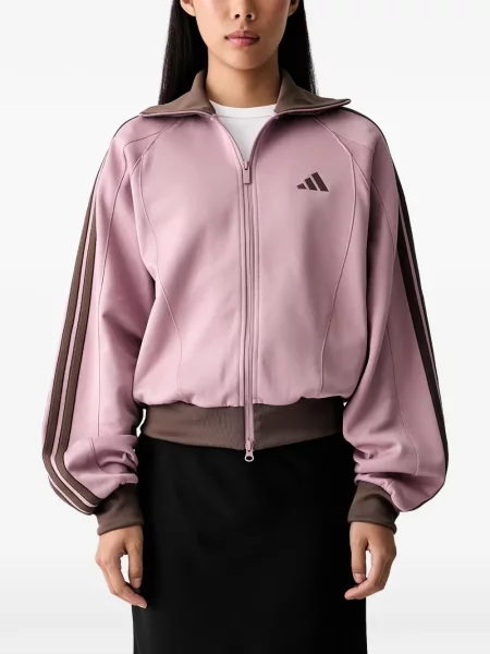 Hanorac Adidas cu broderie cu dungi alergare roz