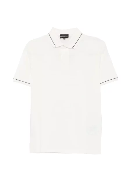 Tricou polo Emporio Armani alb