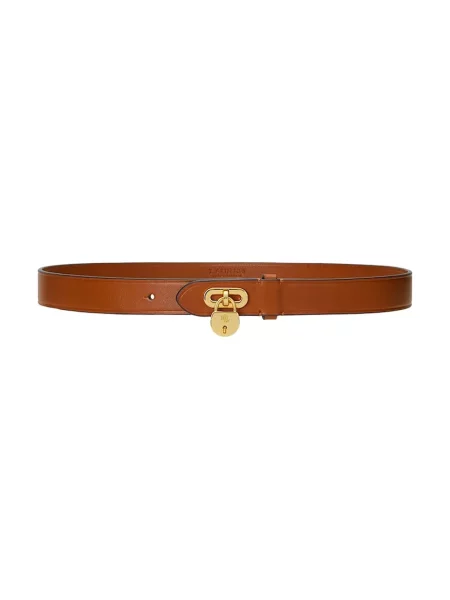 Opasaný opasok Lauren Ralph Lauren skinny fit béžová