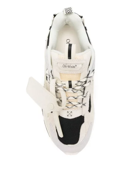 Sneakerși Off-white cu aplicații alb