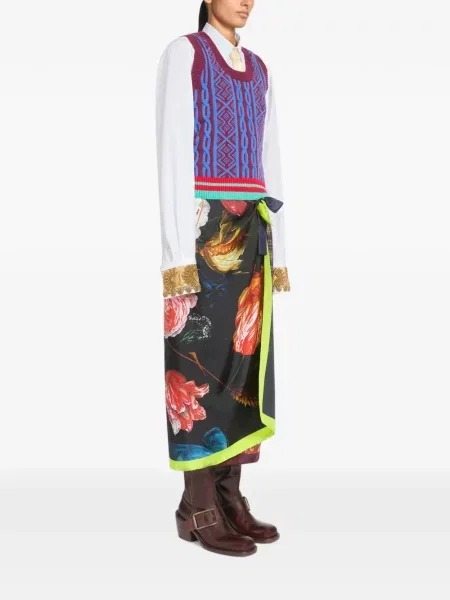 Top Dries Van Noten de lână violet