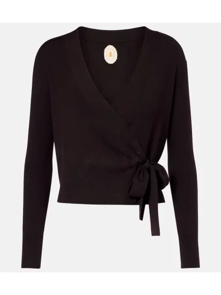 Cardigan Jardin Des Orangers de lână plic maro