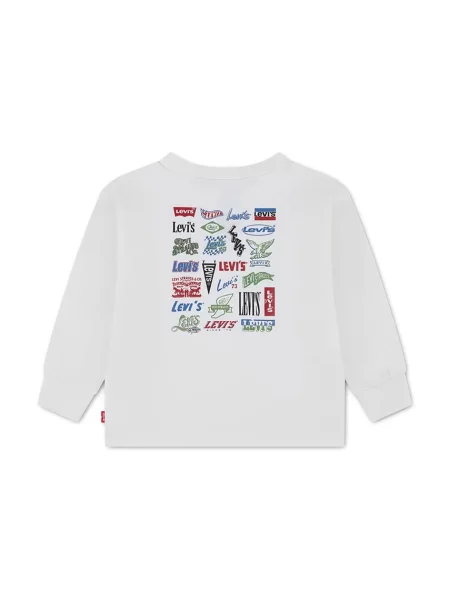 Levi's tričko s dlhým rukávom detské s bavlnou HERITAGE LOGOS TEE béžová
