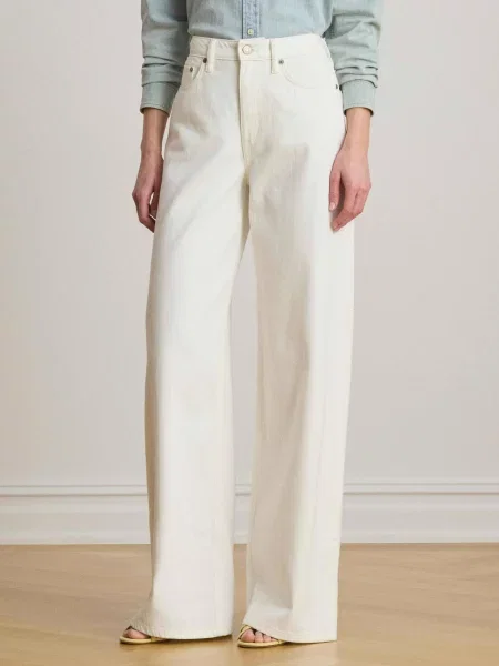 LAUREN RALPH LAUREN Blugi | Relaxed fit | high rise alb
