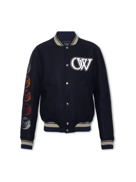 Kurtka bomber Off-white wełniany biały