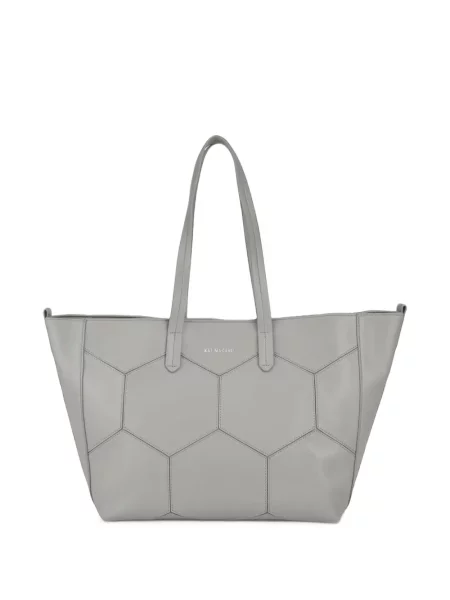 Matlasat geantă shopper Kat Maconie cu imprimeu geometric gri