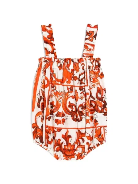 Krótki kombinezon dziecięcy Dolce And Gabbana pomarańczowy