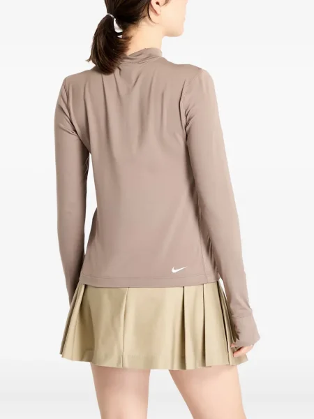 Top sport Nike din fleece plisat fără mâneci alb