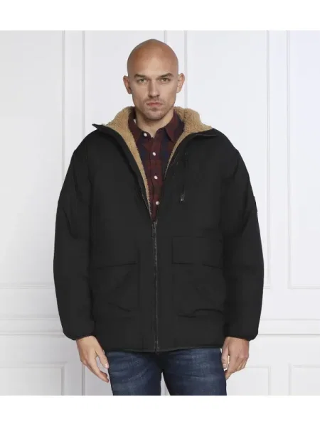Calvin Klein Jeans Cu două fețe geacă REVERSIBLE SHERPA maro