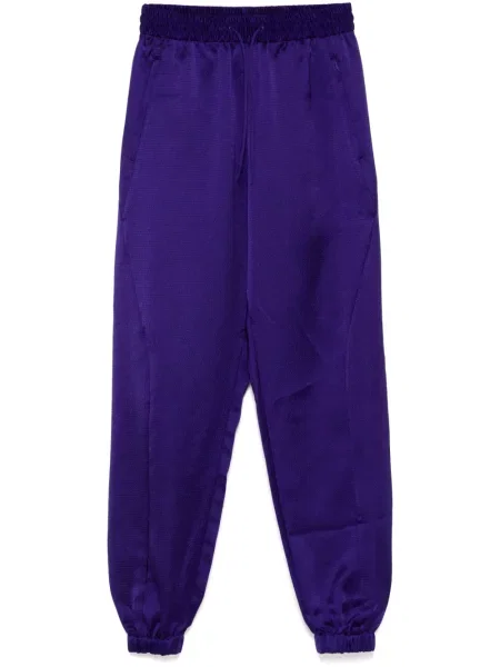 Pantaloni Y-3 cu imagine alergare violet